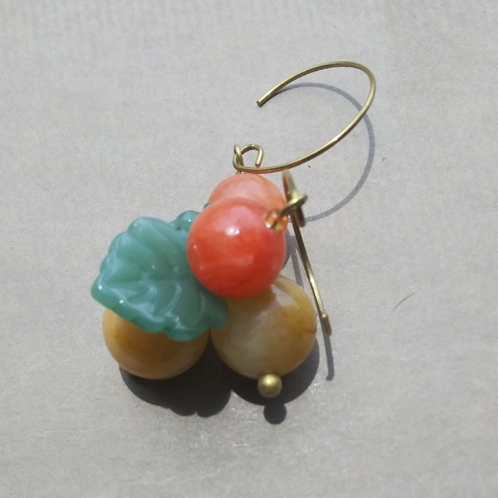 Handmade Citrus Earrings - Picture 2 of 3